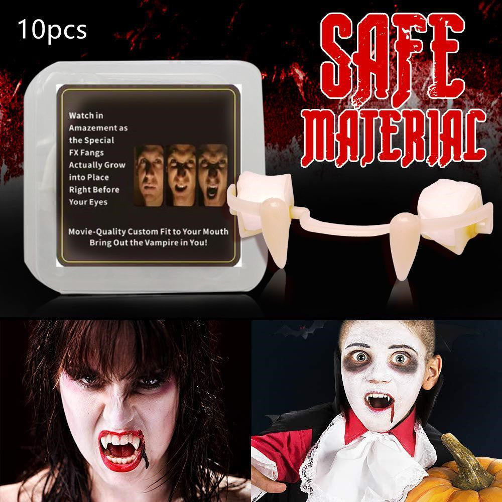 Halloween Vampire Teeth Retractable Fangs Masquerade Party Horror Zombie Teeth Cosplay Costume Props